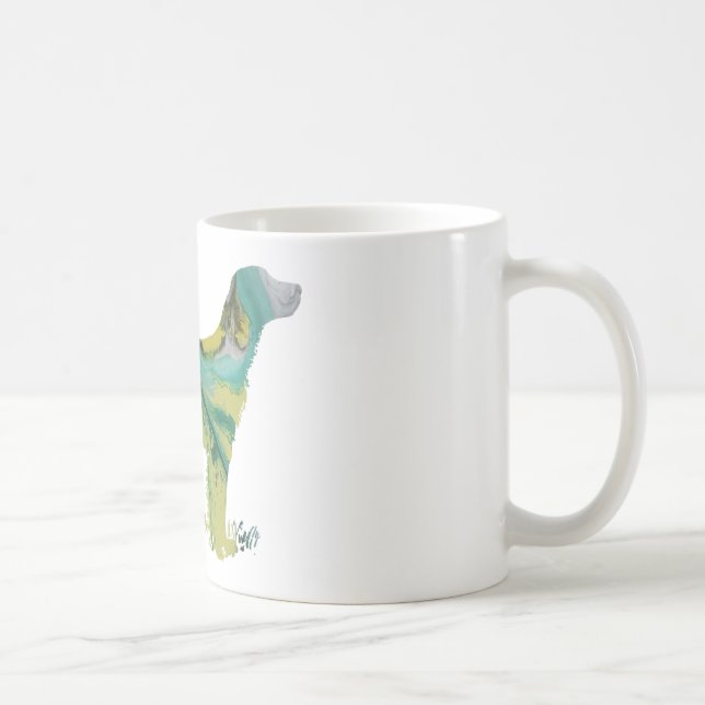 Abstrakt silhouette för engelsk setter kaffemugg (Höger)