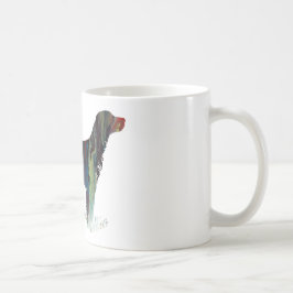 Abstrakt silhouette för engelsk setter kaffemugg