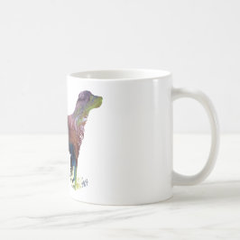 Abstrakt silhouette för engelsk setter kaffemugg