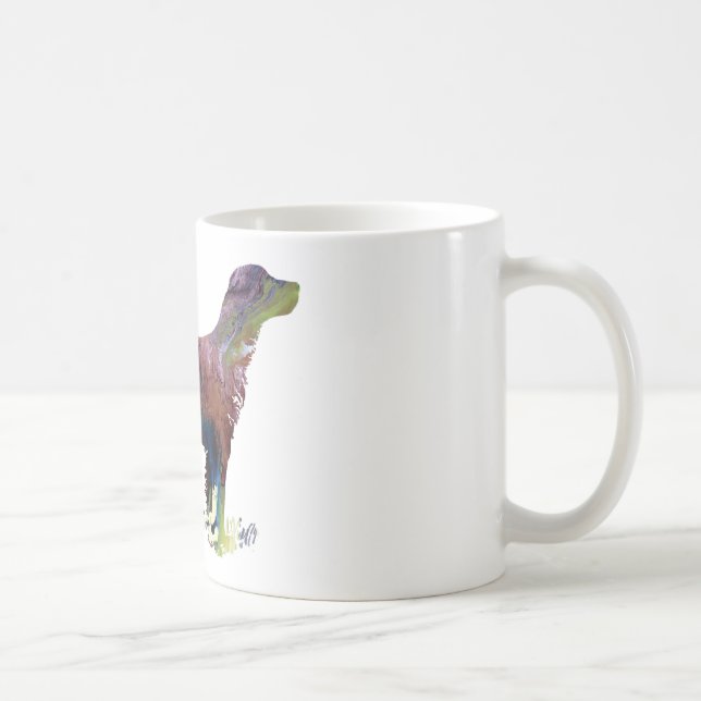 Abstrakt silhouette för engelsk setter kaffemugg (Höger)