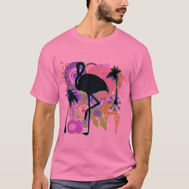 Abstrakt Silhouette för Flamingo Tröja (Framsida)