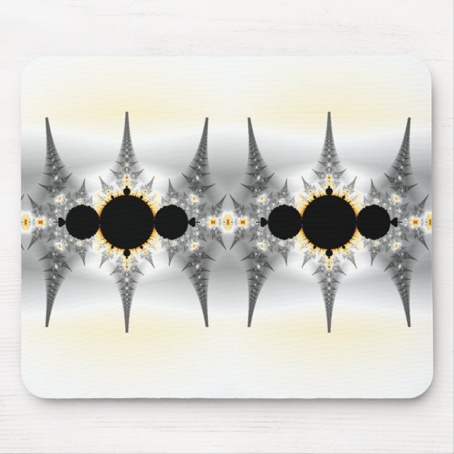Abstrakt Silver Fractal Art Musmatta (Framsidan)