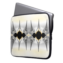 Abstrakt Silver Fractal Laptop Fodral