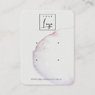 Abstrakt Silver Grått Rosa Lila 2 Öron Visning Visitkort