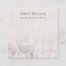 Abstrakt Silver Guld Stud Earring Visning Ro  Fyrkantigt Visitkort