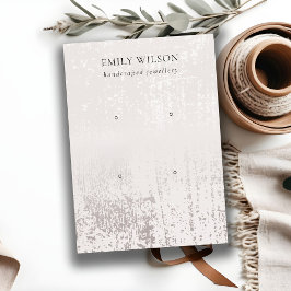 Abstrakt Silver Rainfall 2 Stud Earring Visning Visitkort