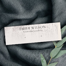 Abstrakt Silver Rainfall Stud Earring Visning Mini Visitkort