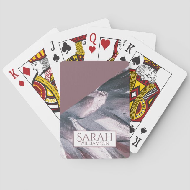 Abstrakt Silverananas Toppar Unika Casinokort (Baksidan)