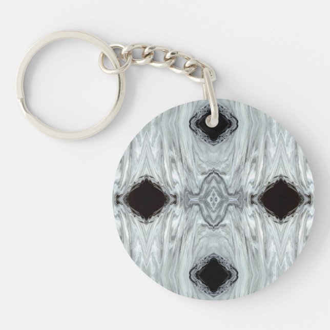 Abstrakt Silvery Grått Black White Paint Fluid Art (Framsidan)