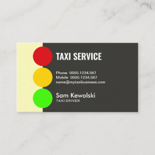 Abstrakt Simple Traffic Ljus Signal Taxi Service Visitkort