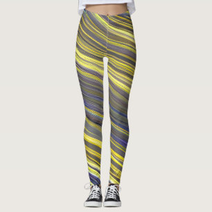 Abstrakt Sjölandskap Fractured Vinkar 06 Leggings