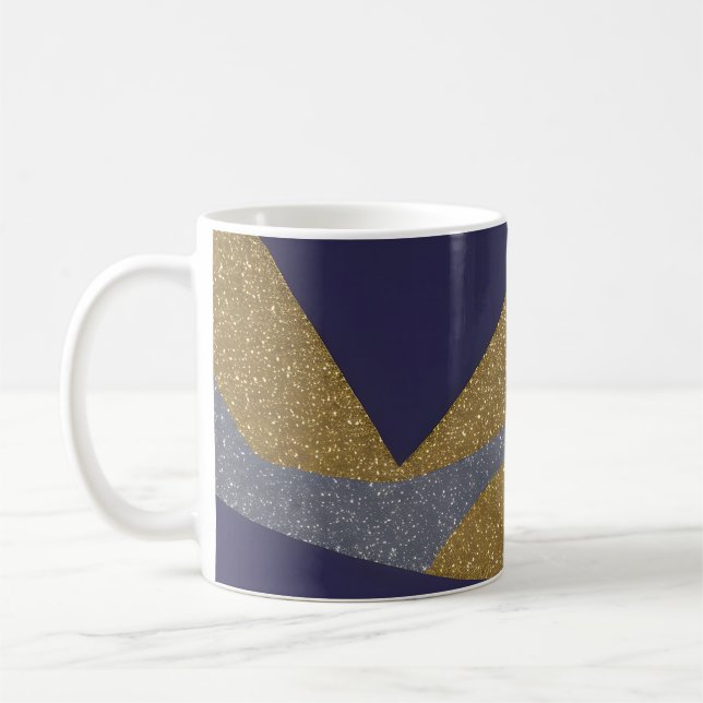 Abstrakt Sjölandskap Fractured Vinkar 10 Kaffemugg (Vänster)