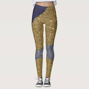 Abstrakt Sjölandskap Fractured Vinkar 10 Leggings