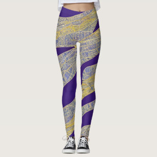 Abstrakt Sjölandskap Fractured Vinkar 13 Leggings
