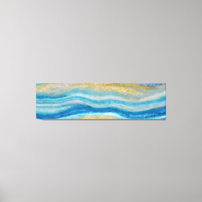 Abstrakt Sjölandskap Fractured Vinkar 22 Sandy Gru Canvastryck (Framsida)