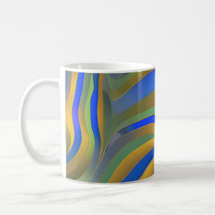 Abstrakt Sjölandskap Fractured Vinkar 25 Kaffemugg