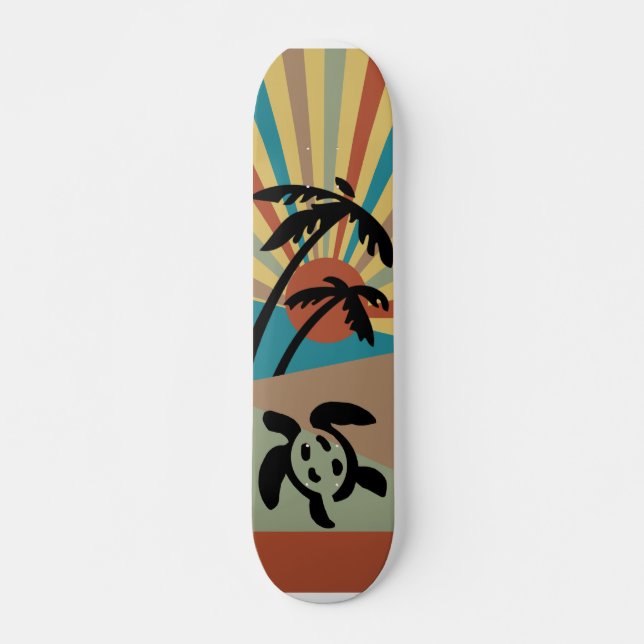 Abstrakt sjölandskapSkateboard Skateboard Bräda 19,5 Cm (Framsida)