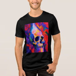 Abstrakt Skalle Målning Vägg Konsttryck T Shirt