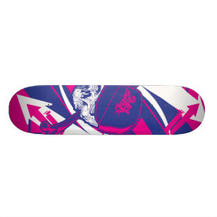 Abstrakt skalle skateboard bräda 20 cm