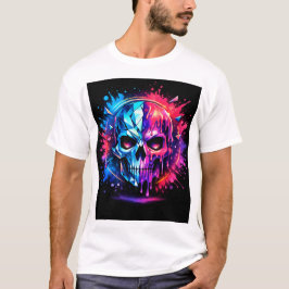 Abstrakt Skalle T Shirt