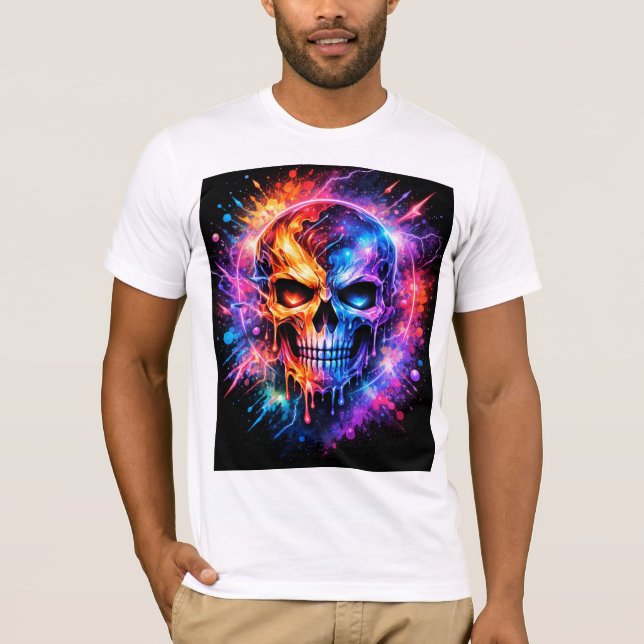 Abstrakt Skalle T Shirt (Framsida)