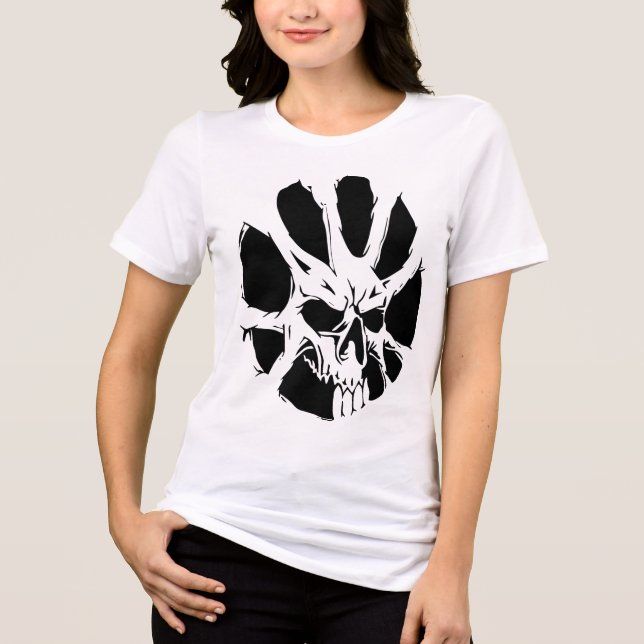 Abstrakt skallrot: Mörk konst T Shirt (Framsida)