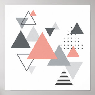 Abstrakt skandinavisk geometrisk design poster