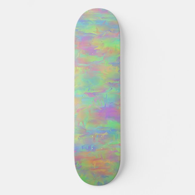 Abstrakt skateboard med flerfärgat mönster (Framsida)