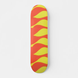 Abstrakt skateboarddäck med eld mini skateboard bräda 18,5 cm