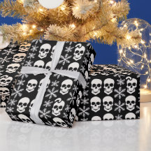 Abstrakt Skeleton Snowflake Design Gift Wrap Roll