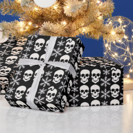 Abstrakt Skeleton Snowflake Design Gift Wrap Roll Presentpapper