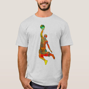 Abstrakt skjorta för basketspelarebanhoppning t shirt