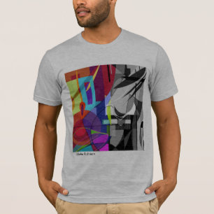 Abstrakt skjorta för svart- och coolafärger T Shirt