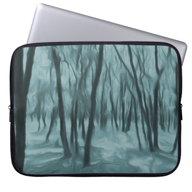 Abstrakt skog laptop sleeve (Framsidan)