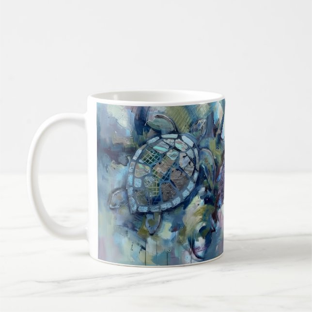 Abstrakt Sköldpadda Kaffemugg (Vänster)