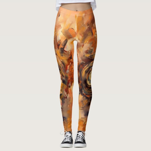 Abstrakt Sköldpadda Leggings (Framsida)