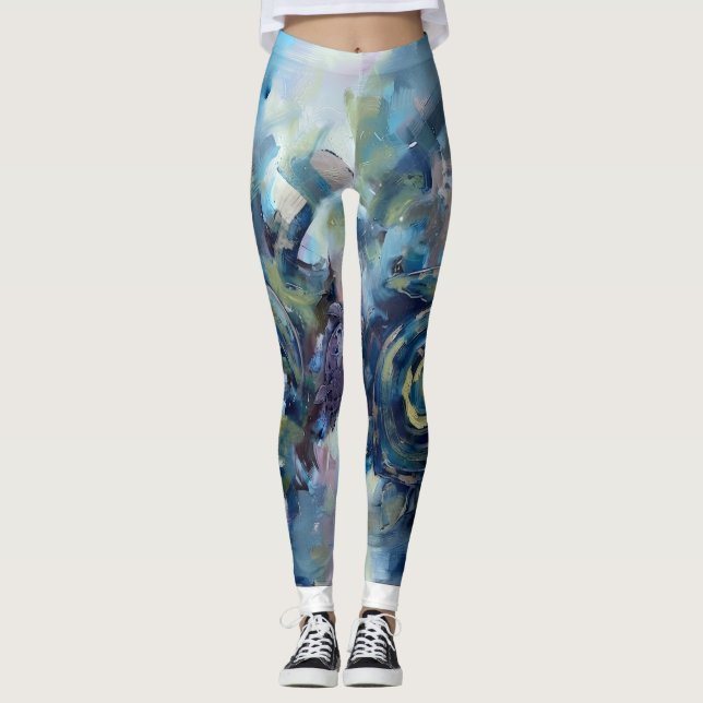 Abstrakt Sköldpadda Leggings (Framsida)