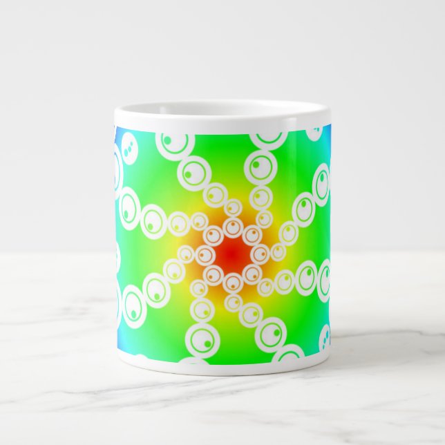 Abstrakt Skörd Circle Jumbo Mugg (Framsidan)