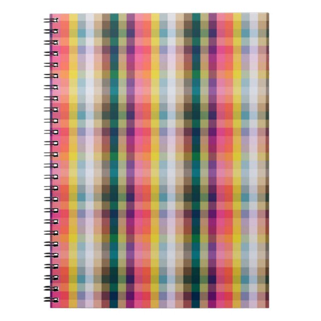 Abstrakt skotsk tartan anteckningsbok (Framsidan)