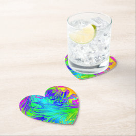 Abstrakt Skrämmande regnbågsvätska Underlägg Papper