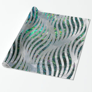 Abstrakt skvalpar Abalone och modern av pärlan Presentpapper