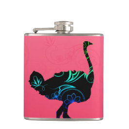 Abstrakt slågen in flaska för Ostrich vinyl Fickplunta