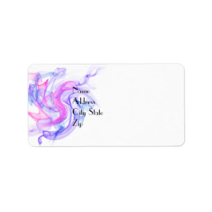 Abstrakt Smoke på Vatten Adressetikett