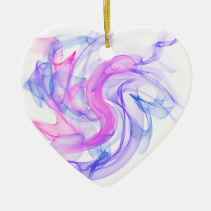 Abstrakt Smoke på Vatten Julgransprydnad Keramik