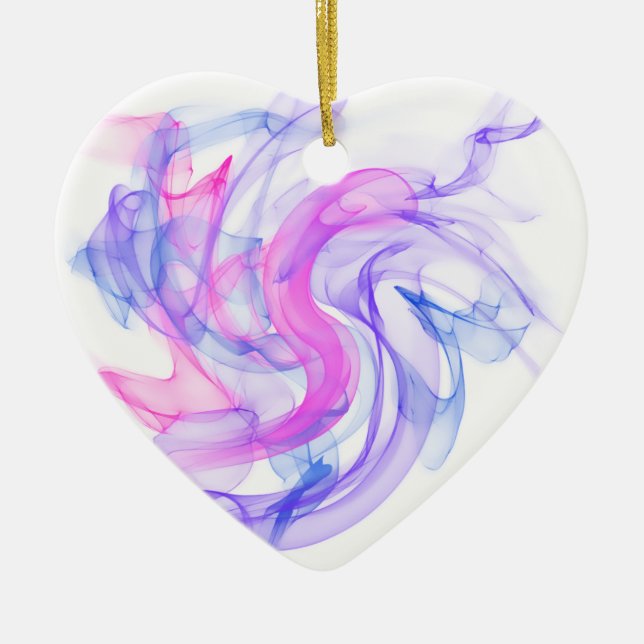 Abstrakt Smoke på Vatten Julgransprydnad Keramik (Framsidan)