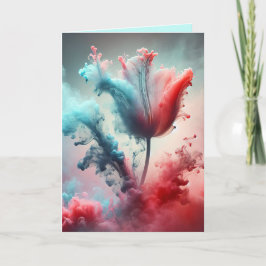 Abstrakt Smoky Tulip for Birthday Kort
