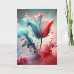 Abstrakt Smoky Tulip for Birthday Kort