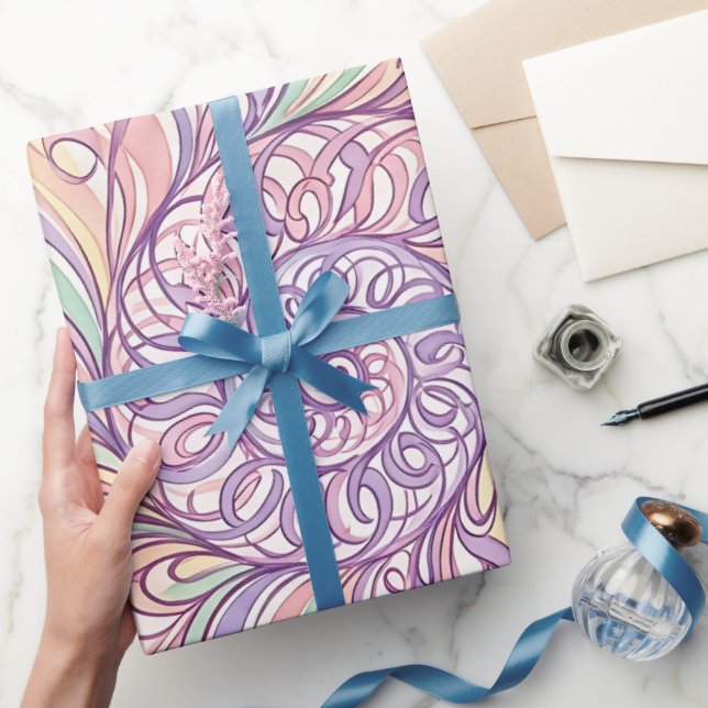 Abstrakt snäckspiralflöde inslagningspapper (Gifting)
