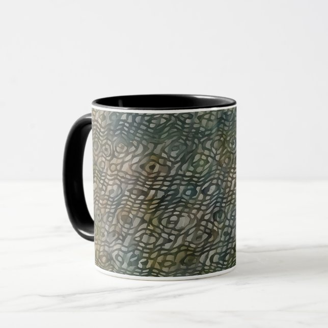 Abstrakt Snakeskin Art Mugg Kopp (Framsida vänster)