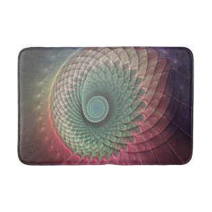 Abstrakt Snigel Colorful Modern Fractal Art Badrumsmatta